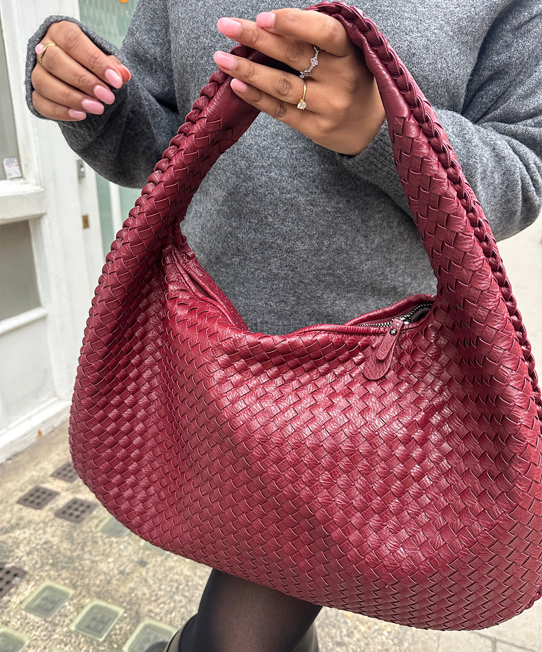 Giorgio Serafini | Kersenrode hobo-tas