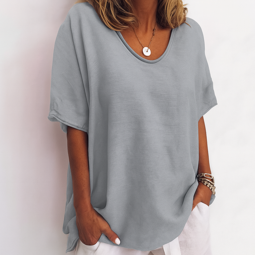 Briget | Luchtige Linnen T-Shirt – Tijdloze Comfort & Elegantie 1