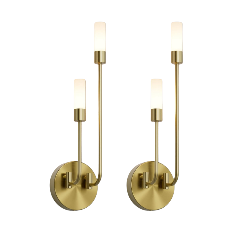 BrilloLux - Elegante LED Wandlamp met 2 Lichten in Goud