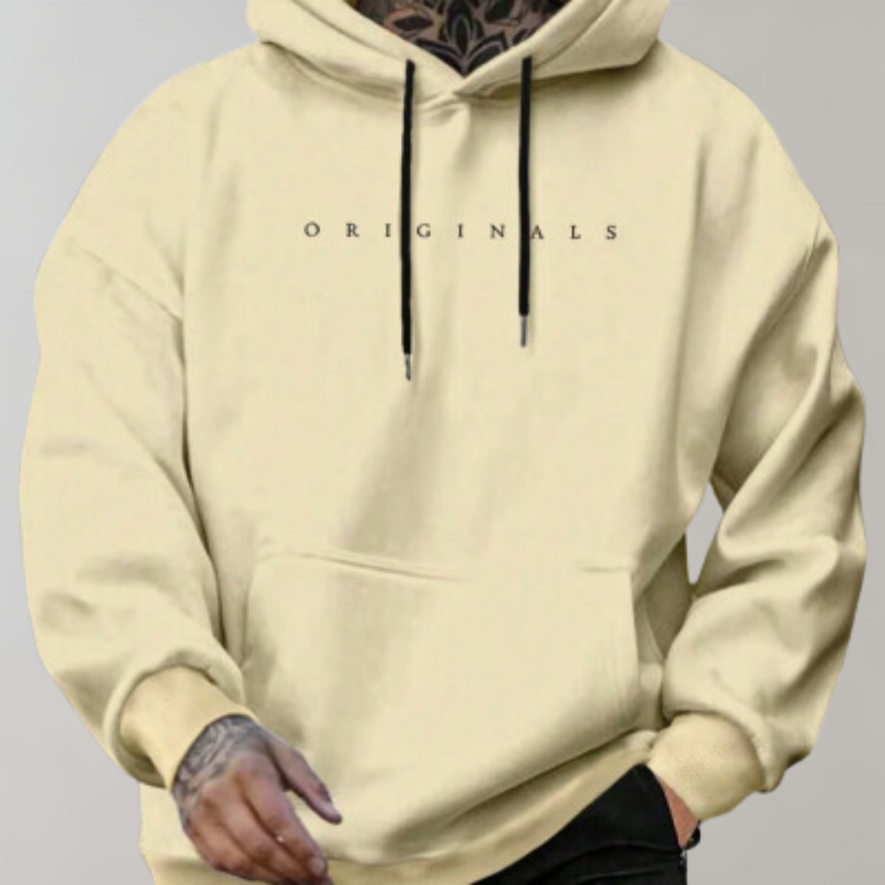 Hoodie Heren Casual Capuchon Met Trekkoord En Kangoeroezak