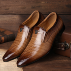 Herenschoenen Klassiek Zwart Leer Voor Alle Seizoenen