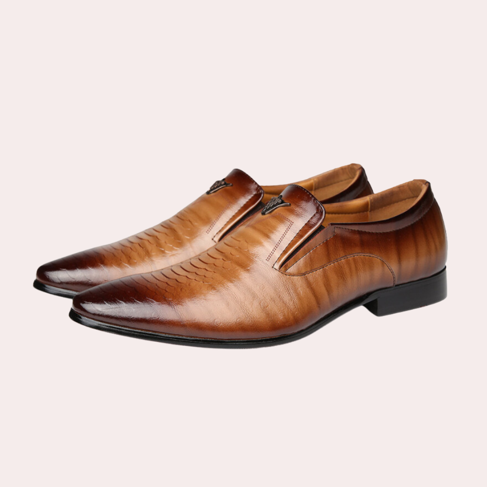 Herenschoenen Klassiek Zwart Leer Voor Alle Seizoenen