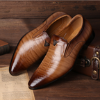 Herenschoenen Klassiek Zwart Leer Voor Alle Seizoenen