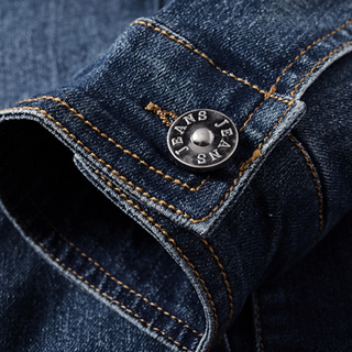 Stijlvolle Denim Jas Voor Heren In Casual Stijl Met Relaxte Pasvorm En Tijdloos Ontwerp