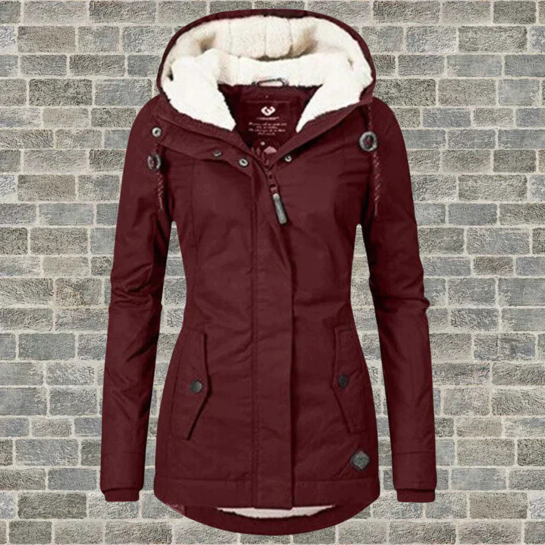 Jas Met Capuchon Voor Winter En Herfst Met Warm Materiaal - Winterjas Dames