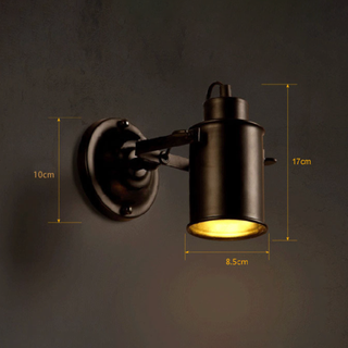 Zwarte metalen wandspot Cafe