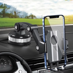 Autotelefoonhouder met Sterke Zuignap, 360° Rotatie, Eén-Hand Bediening – Universele Smartphone Houder voor Auto