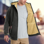 Heren Hoodie Comfortabele Warme Zip-Up Regenjas