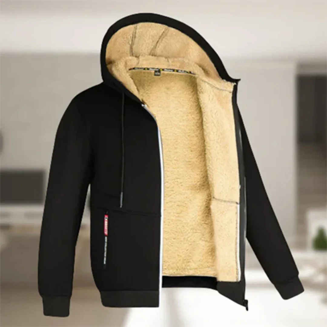 Heren Hoodie Comfortabele Warme Zip-Up Regenjas