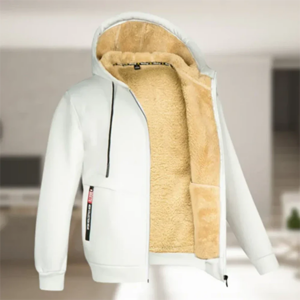 Heren Hoodie Comfortabele Warme Zip-Up Regenjas