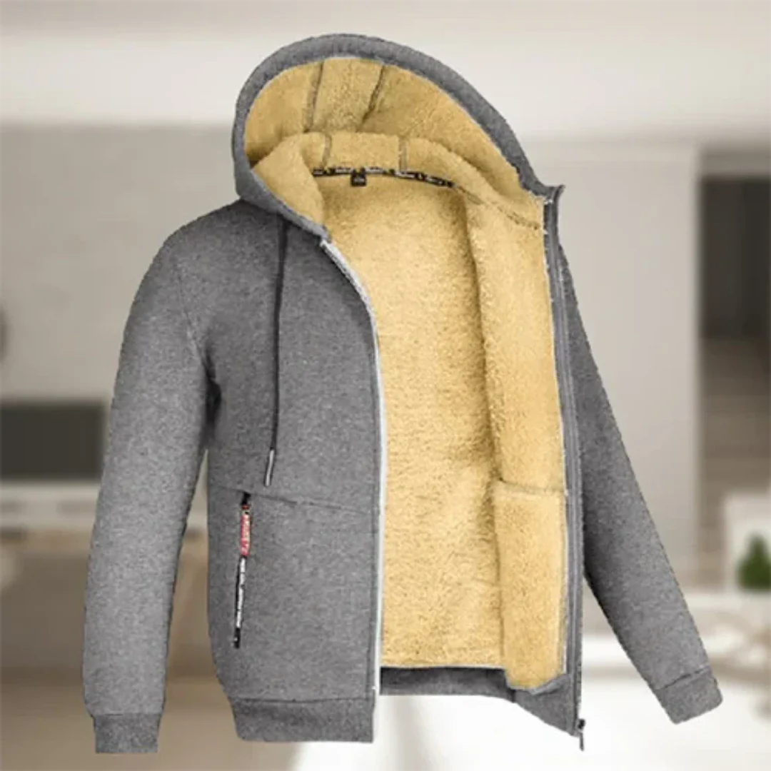 Heren Hoodie Comfortabele Warme Zip-Up Regenjas