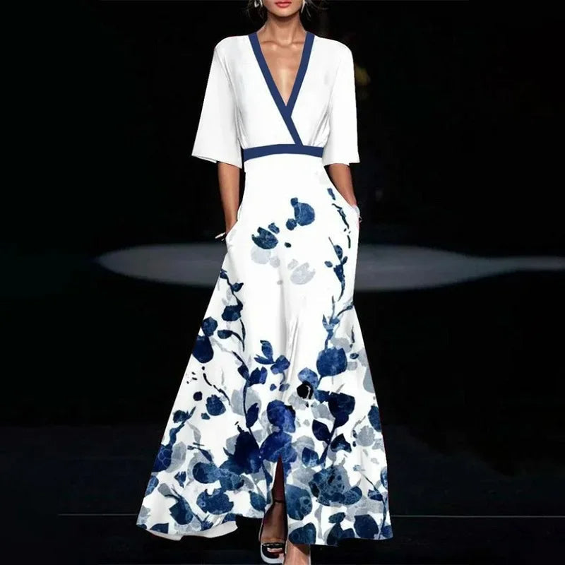 Cassidy - Elegante maxi-jurk met bloemenprint 10