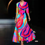 Cassidy - Elegante maxi-jurk met bloemenprint 9