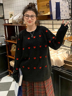 Pullover Herzstück Zachte Damestrui Met Hartdetail Comfort