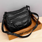 Casual Crossbody Tas Dames van Zacht PU Leer met Meerdere Vakken 3