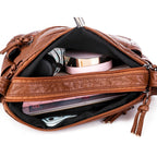 Casual Crossbody Tas Dames van Zacht PU Leer met Meerdere Vakken 5