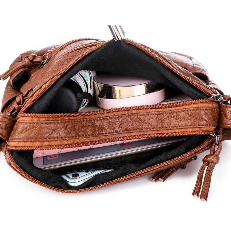 Casual Crossbody Tas Dames van Zacht PU Leer met Meerdere Vakken 5