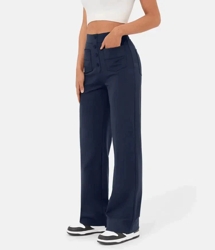 Casual stretchbroek met hoge taille 13