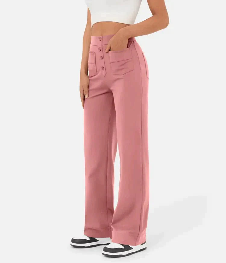 Casual stretchbroek met hoge taille 5
