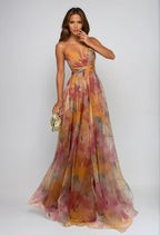 Cheline | Maxi Chiffon Jurk voor Dames - Vloeiend & Romantisch 0