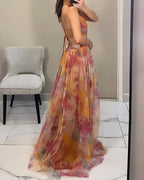Cheline | Maxi Chiffon Jurk voor Dames - Vloeiend & Romantisch 1
