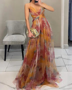 Cheline | Maxi Chiffon Jurk voor Dames - Vloeiend & Romantisch 2