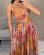 Cheline | Maxi Chiffon Jurk voor Dames - Vloeiend & Romantisch 3