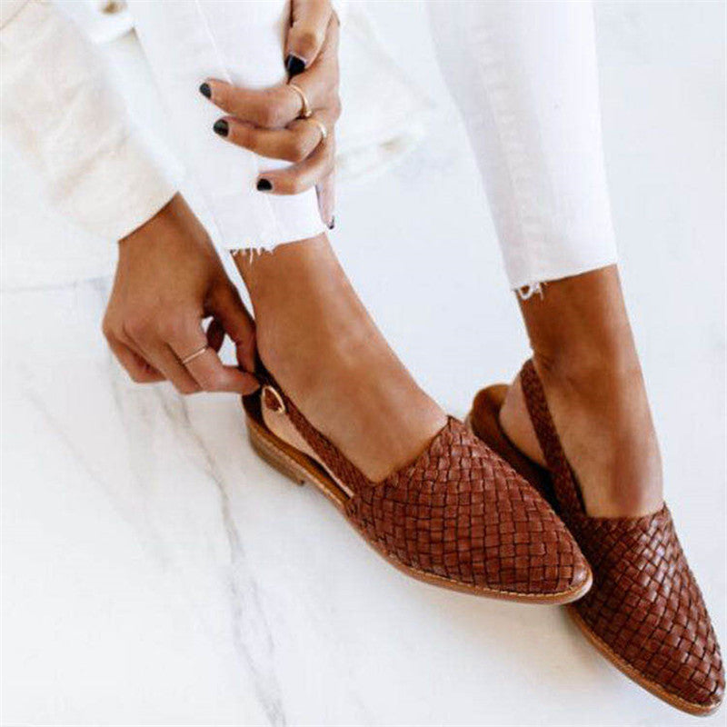 Chique Gevlochten Slingbacks 0