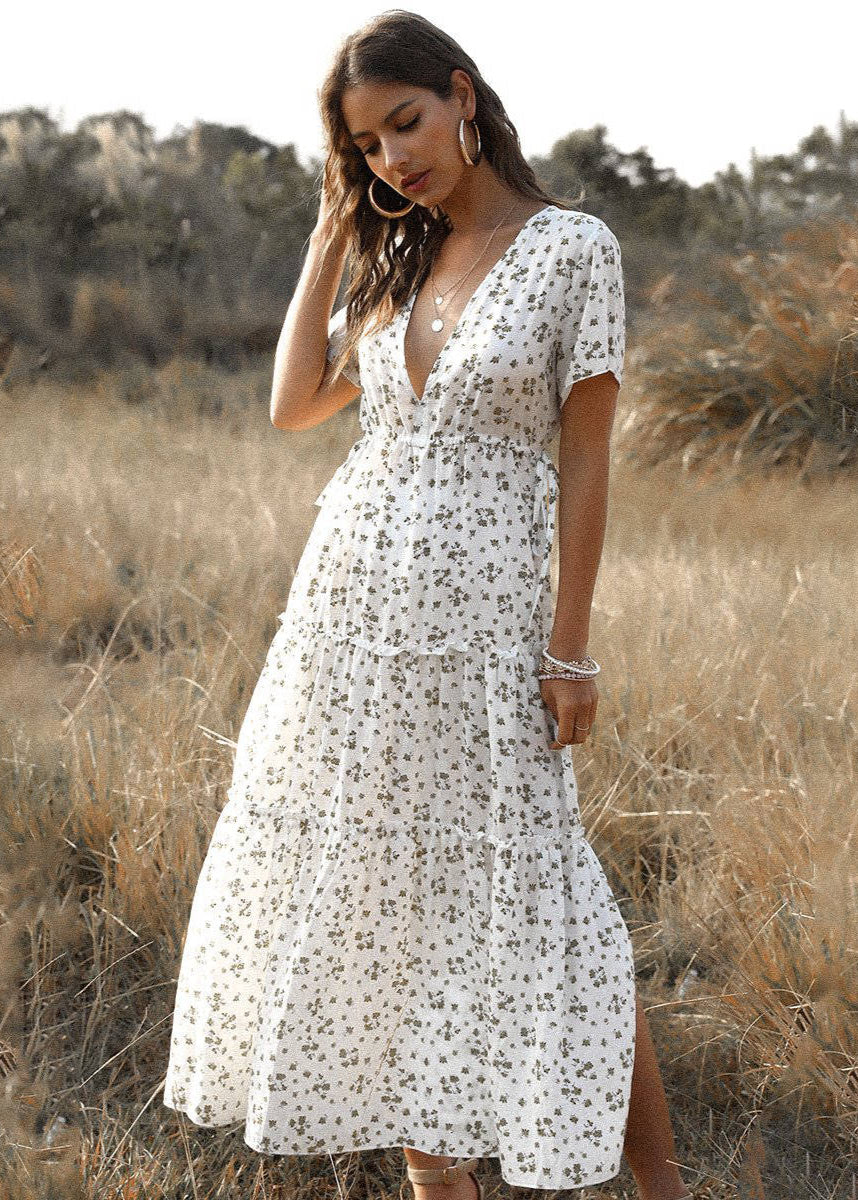Chique witte zomerjurk 0