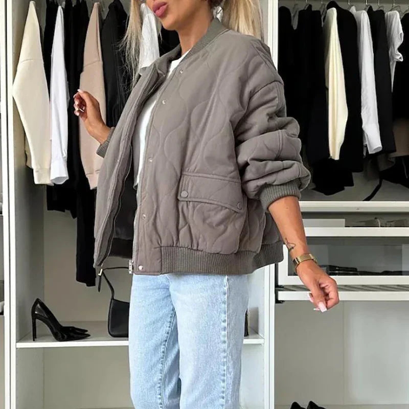 Christelle | Trendy Gevoerd Bomberjack voor Dames - Stijlvol en Comfortabel 4
