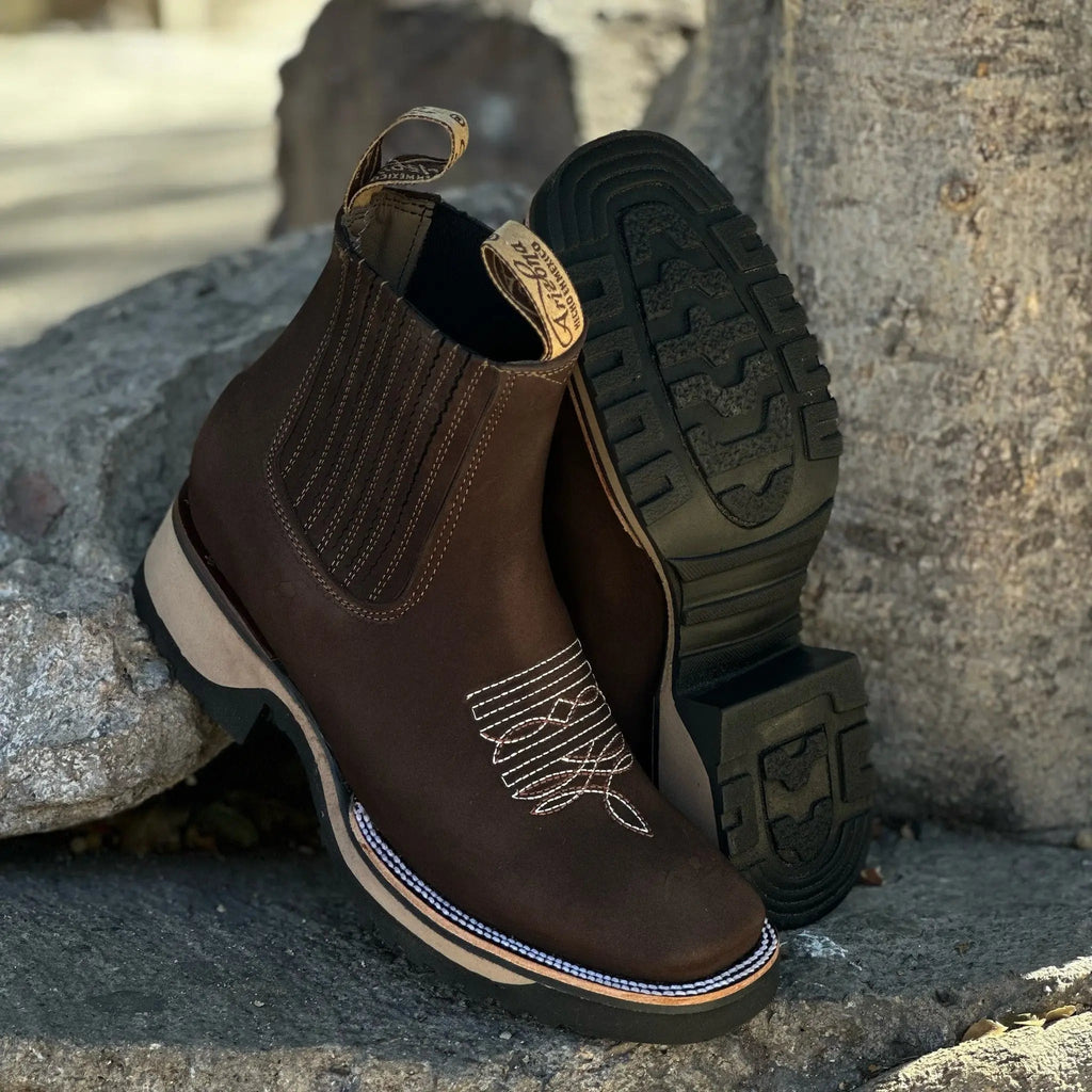 Klassieke Unisex Cowboylaarzen in Duurzaam Leer – Comfortabele Westerse Stijl voor Mannen en Vrouwen