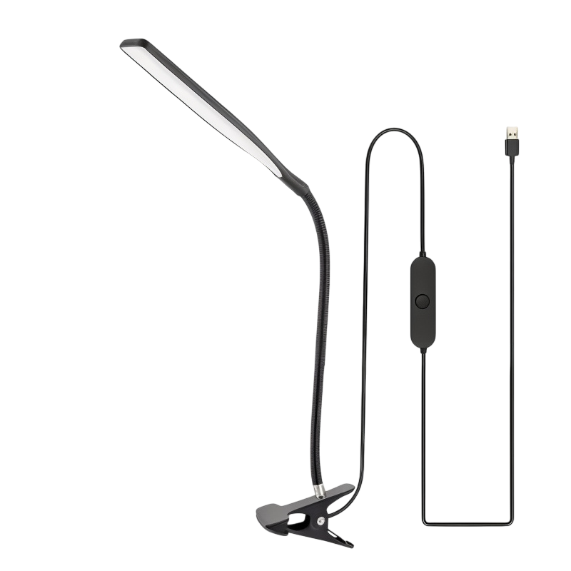ClipoGlow - LED-Bureaulamp met Zwanenhals en Klem