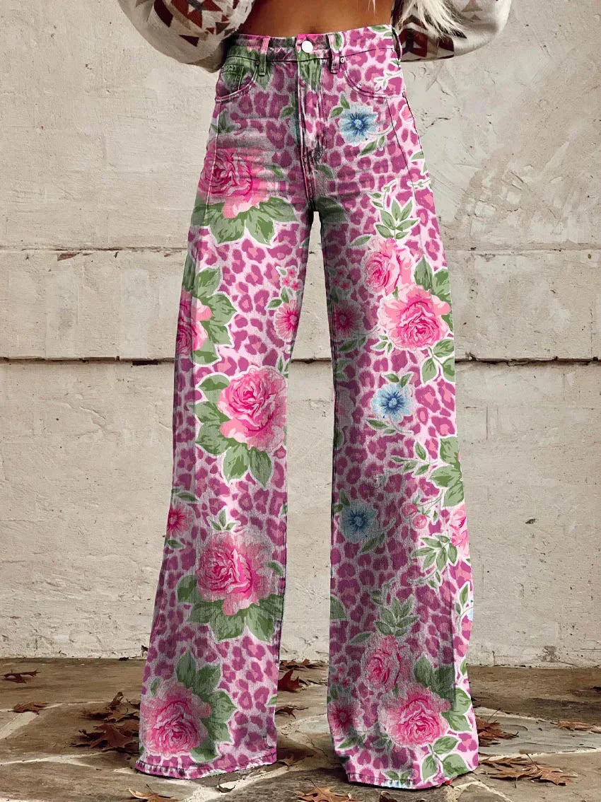ColorVibe - Kleurrijke Vintage Broek voor Dames 2
