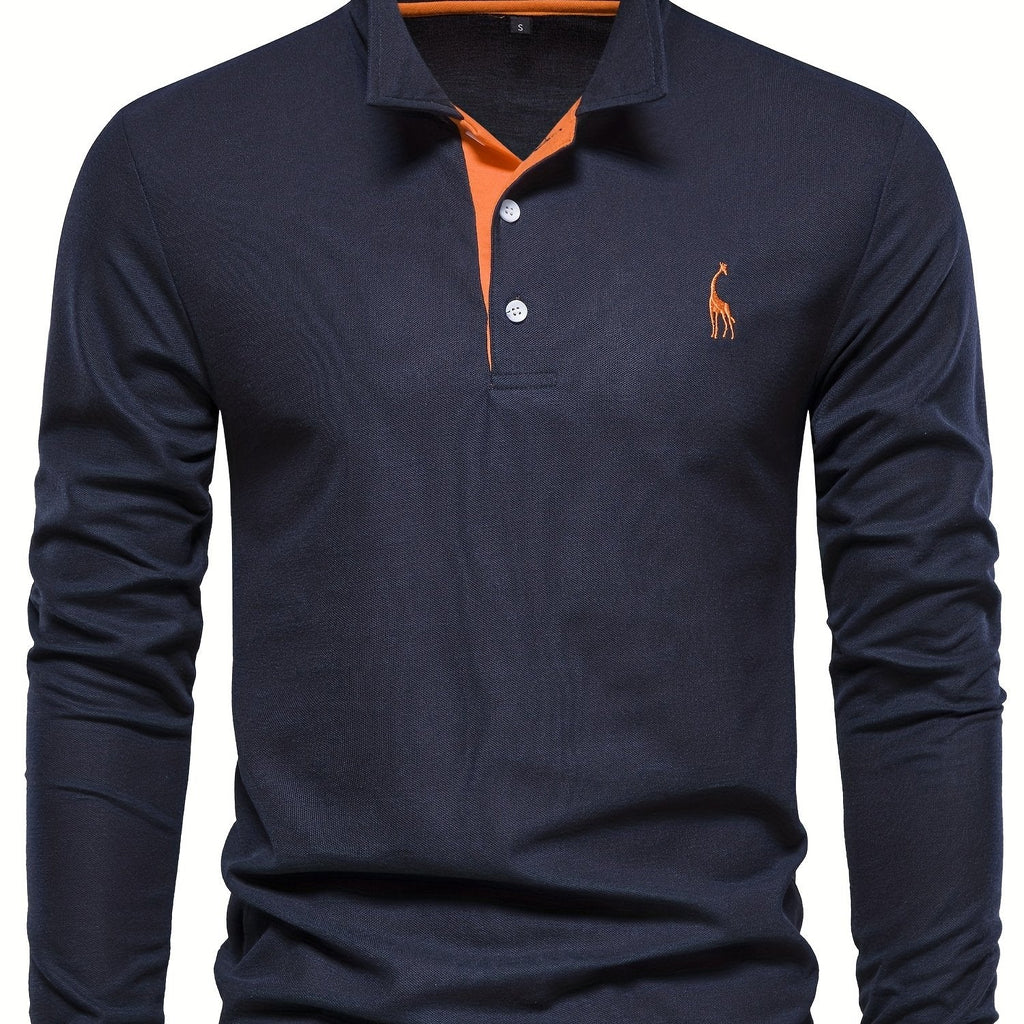 Comfortabele herenpolo met lange mouwen 0