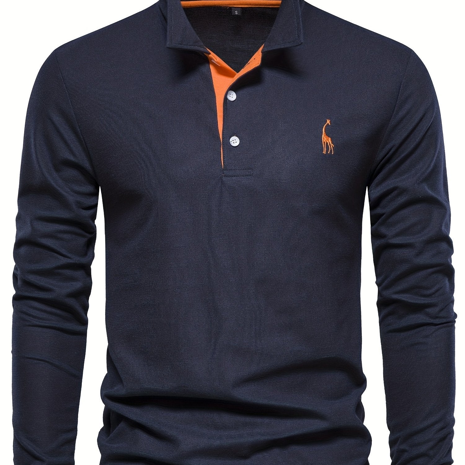 Comfortabele herenpolo met lange mouwen 0