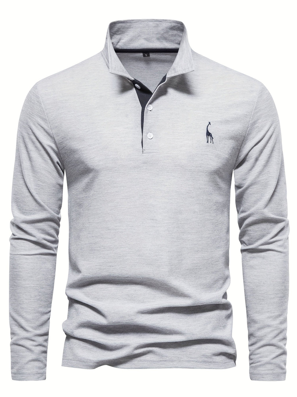 Comfortabele herenpolo met lange mouwen 1