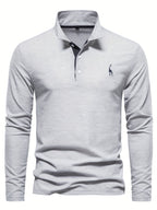 Comfortabele herenpolo met lange mouwen 1