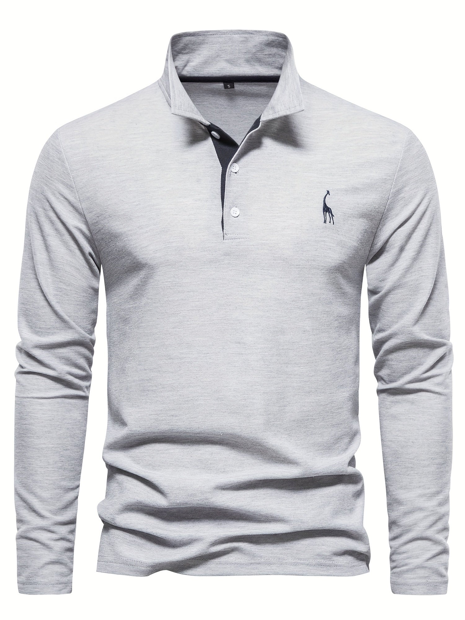 Comfortabele herenpolo met lange mouwen 1