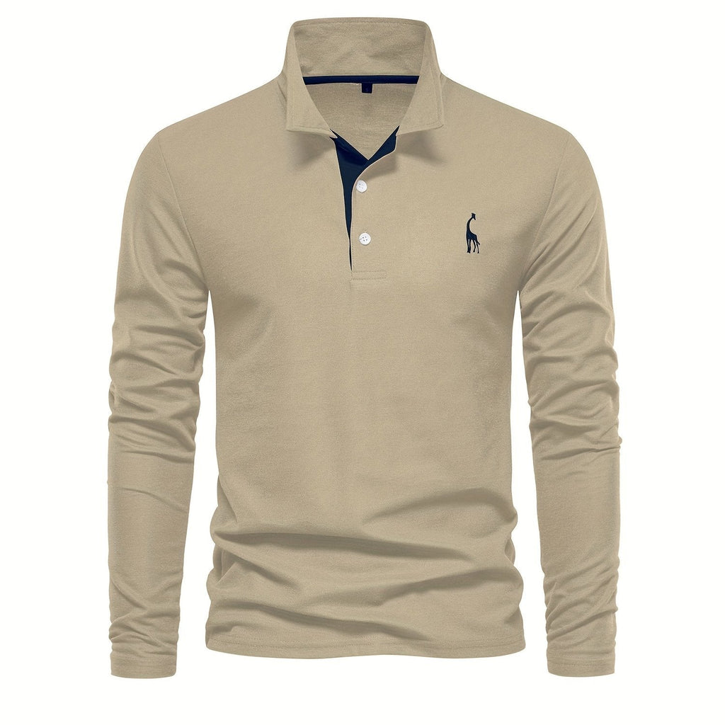 Comfortabele herenpolo met lange mouwen 11