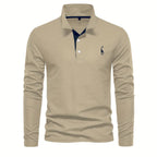 Comfortabele herenpolo met lange mouwen 11