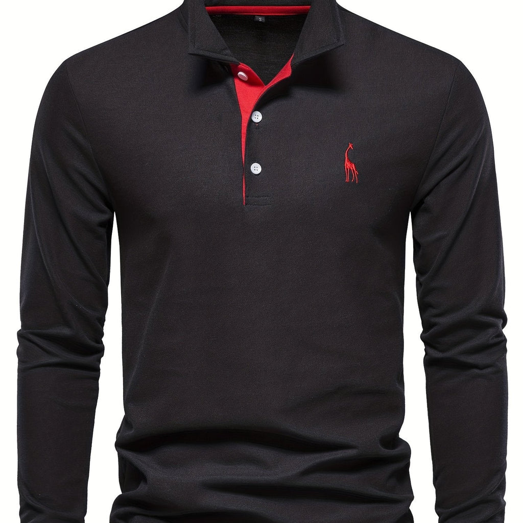Comfortabele herenpolo met lange mouwen 12