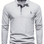 Comfortabele herenpolo met lange mouwen 13