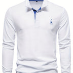 Comfortabele herenpolo met lange mouwen 14