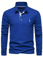 Comfortabele herenpolo met lange mouwen 3