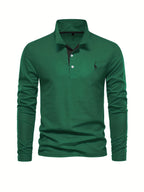 Comfortabele herenpolo met lange mouwen 7