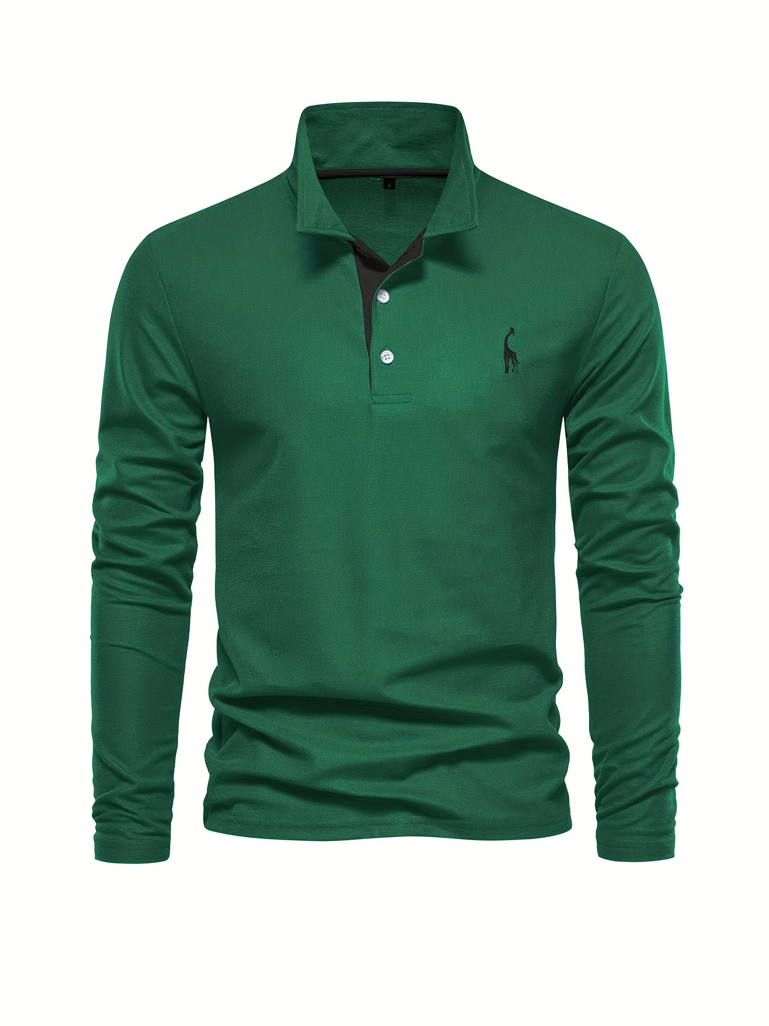 Comfortabele herenpolo met lange mouwen 7
