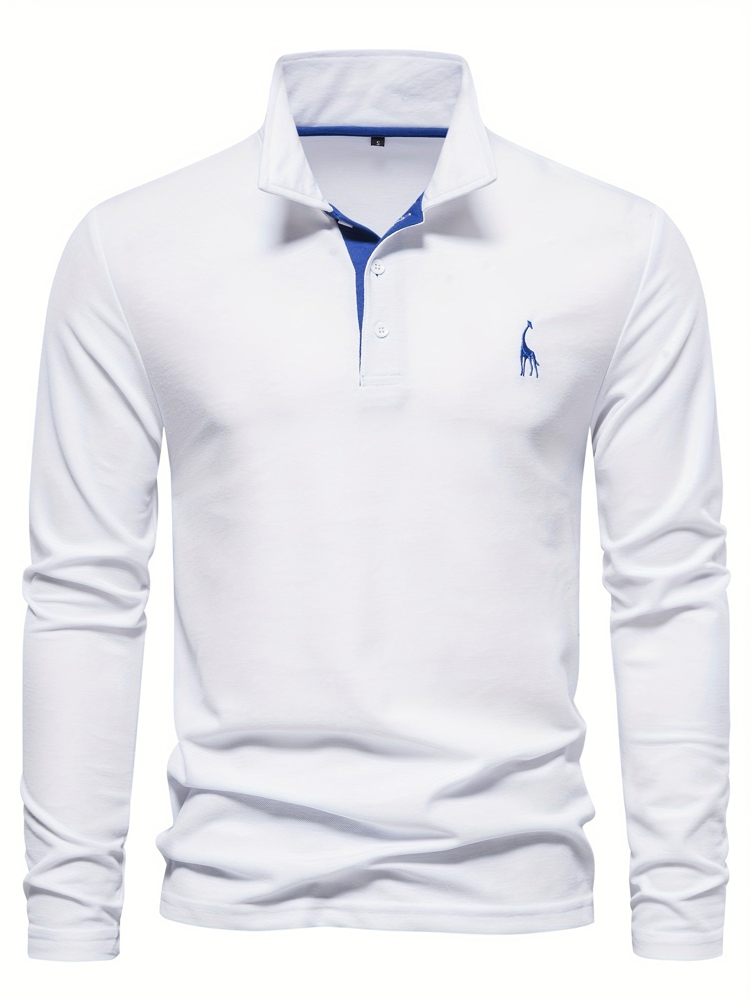 Comfortabele herenpolo met lange mouwen 8