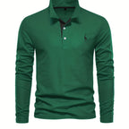 Comfortabele herenpolo met lange mouwen 9