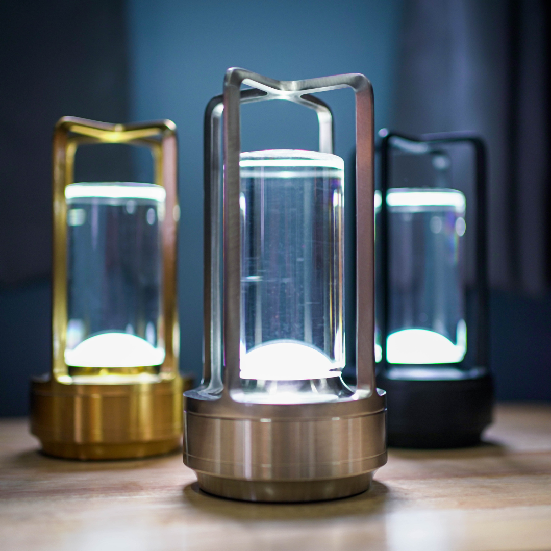 Kristallen Lantaarn Oplaadbare Dimbare LED Tafellamp Waterdichte Sfeerverlichting Met USB Aansluiting Voor Binnen En Buitengebruik
