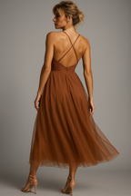 Corset Chiffon Midi-jurk 1